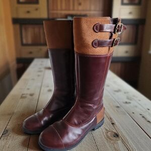 UGG Brown and Tan Leather Boots